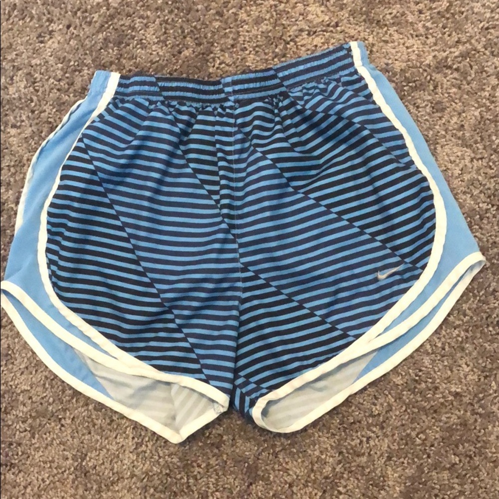 Striped blue nike shorts